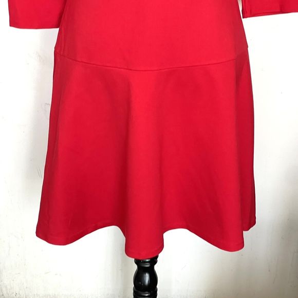 Ann Taylor Womens Dress Size 4 Red Knee-Length Valentine's Office Career Work - Picture 5 of 13